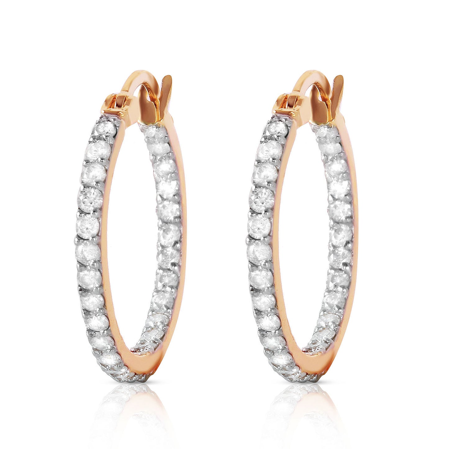 Double Allure Diamond Hoop Earrings