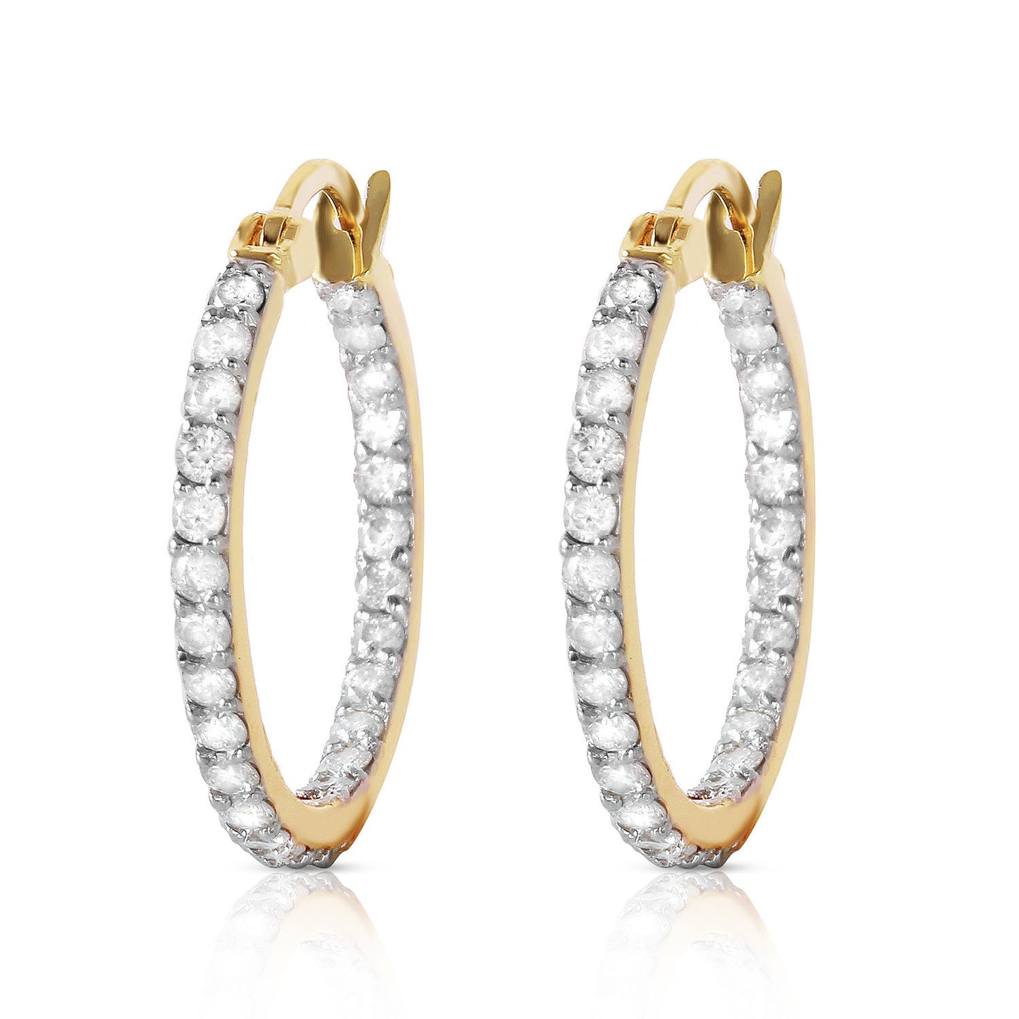 Double Allure Diamond Hoop Earrings