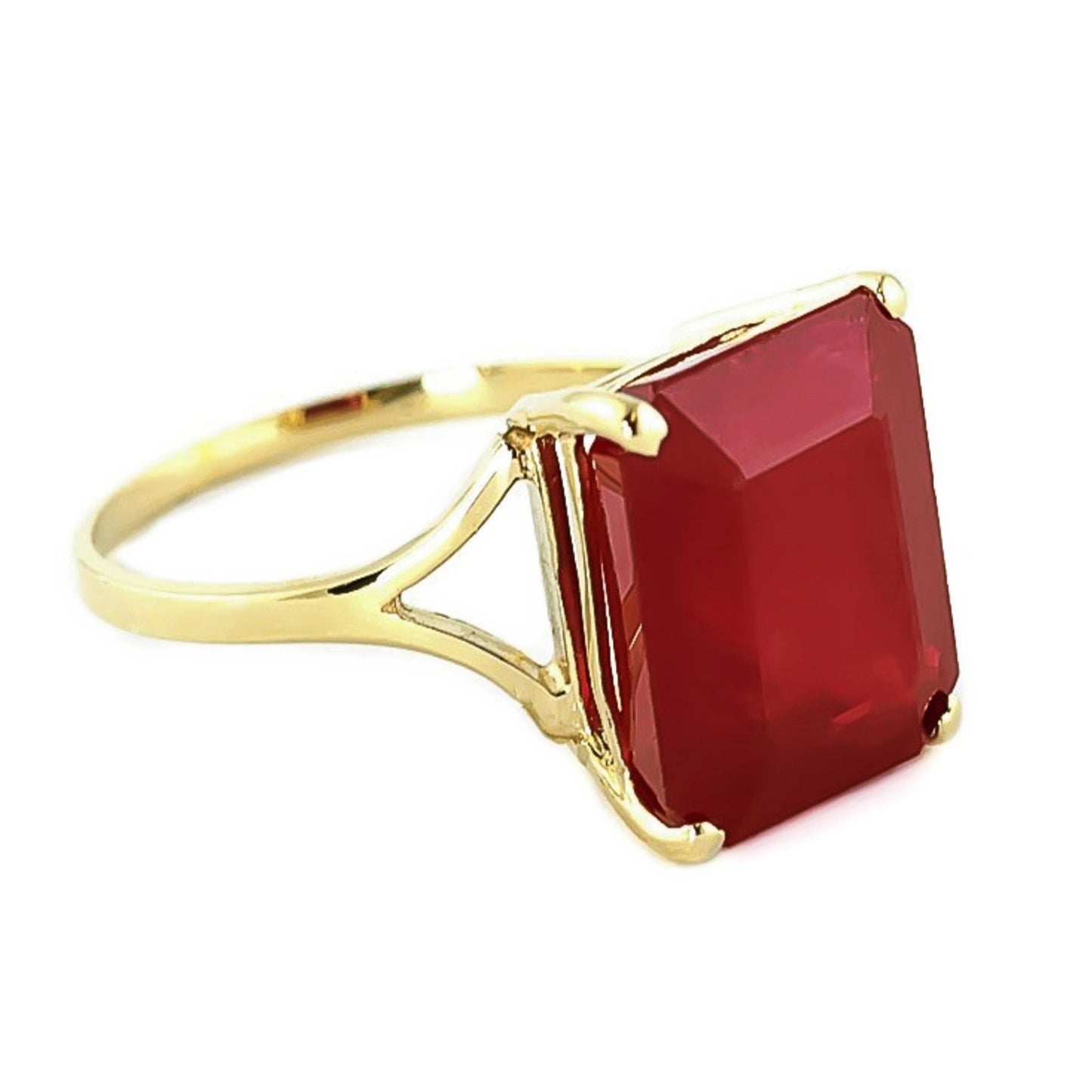 Essential Facet Ruby Ring