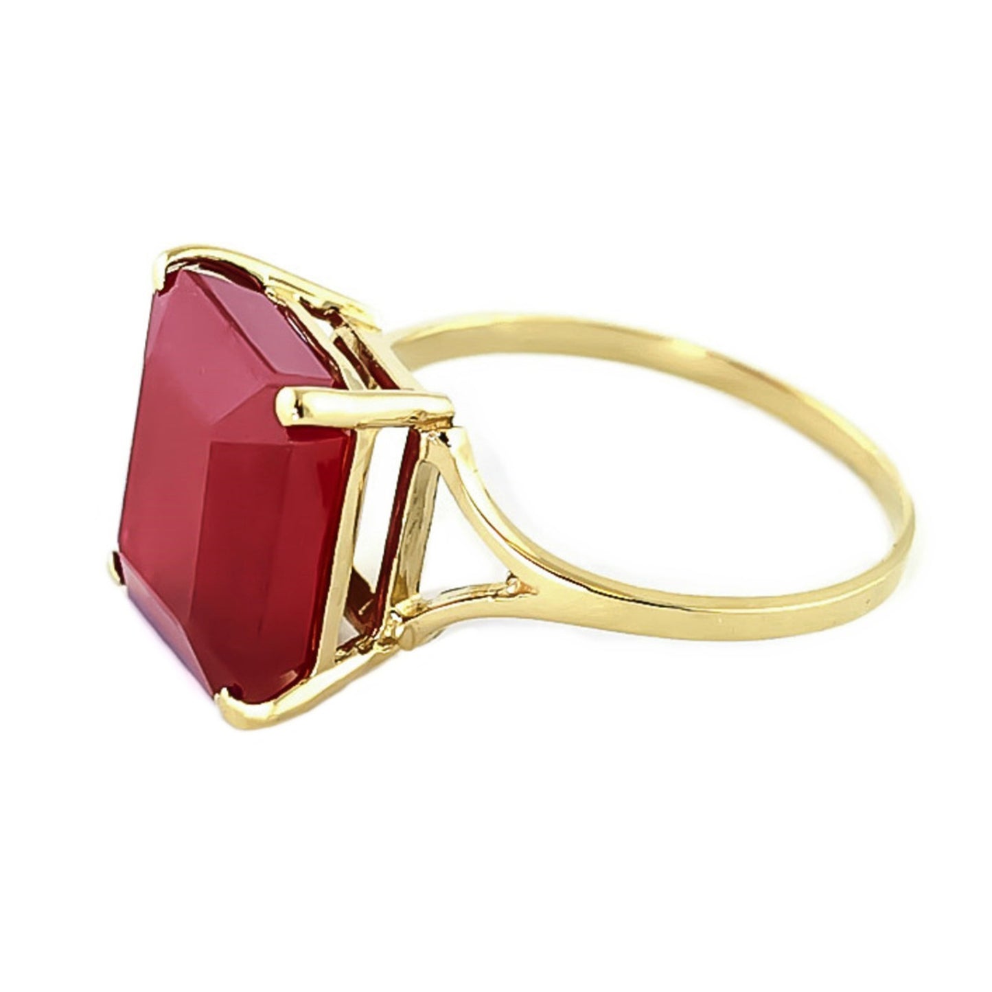 Essential Facet Ruby Ring