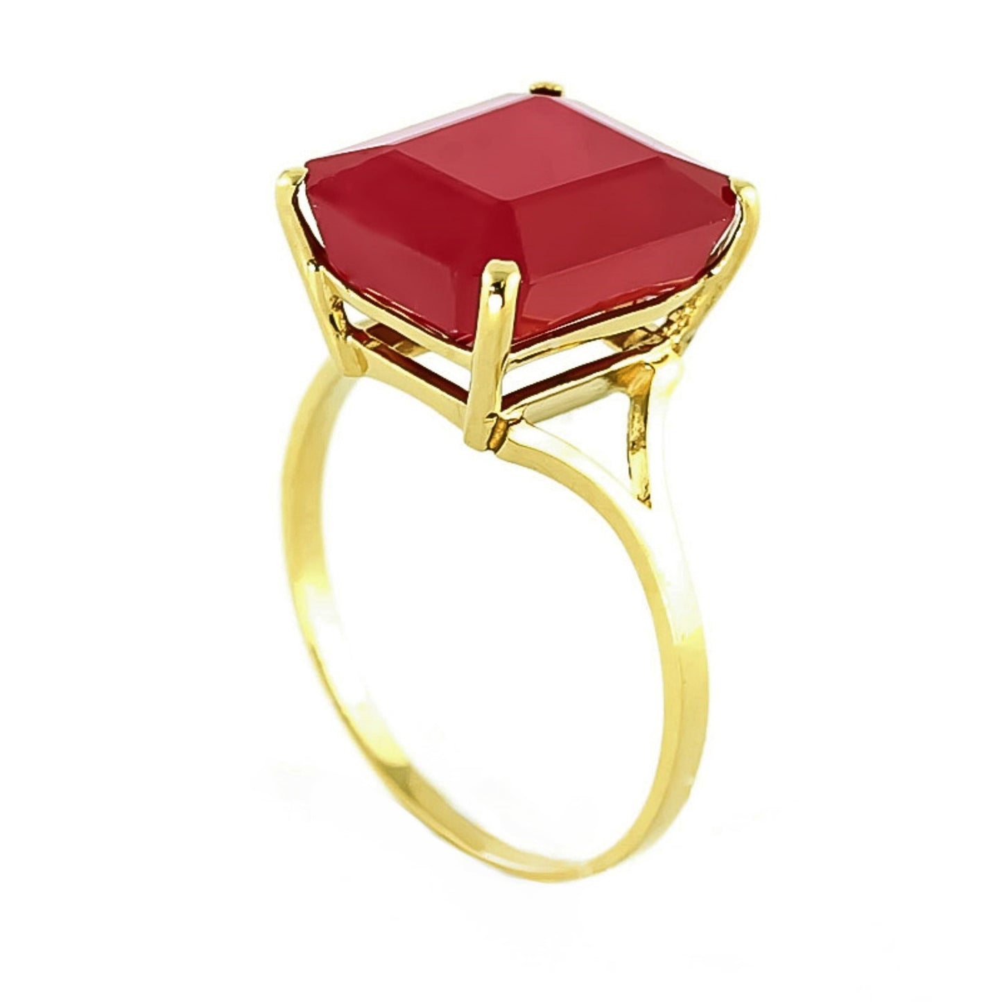 Essential Facet Ruby Ring