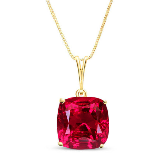 Glowing Halo Ruby Necklace