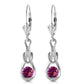 1.3 Carat 14k Solid Gold Stud Lockstone Amethyst Earrings