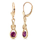 1.3 Carat 14k Solid Gold Stud Lockstone Amethyst Earrings