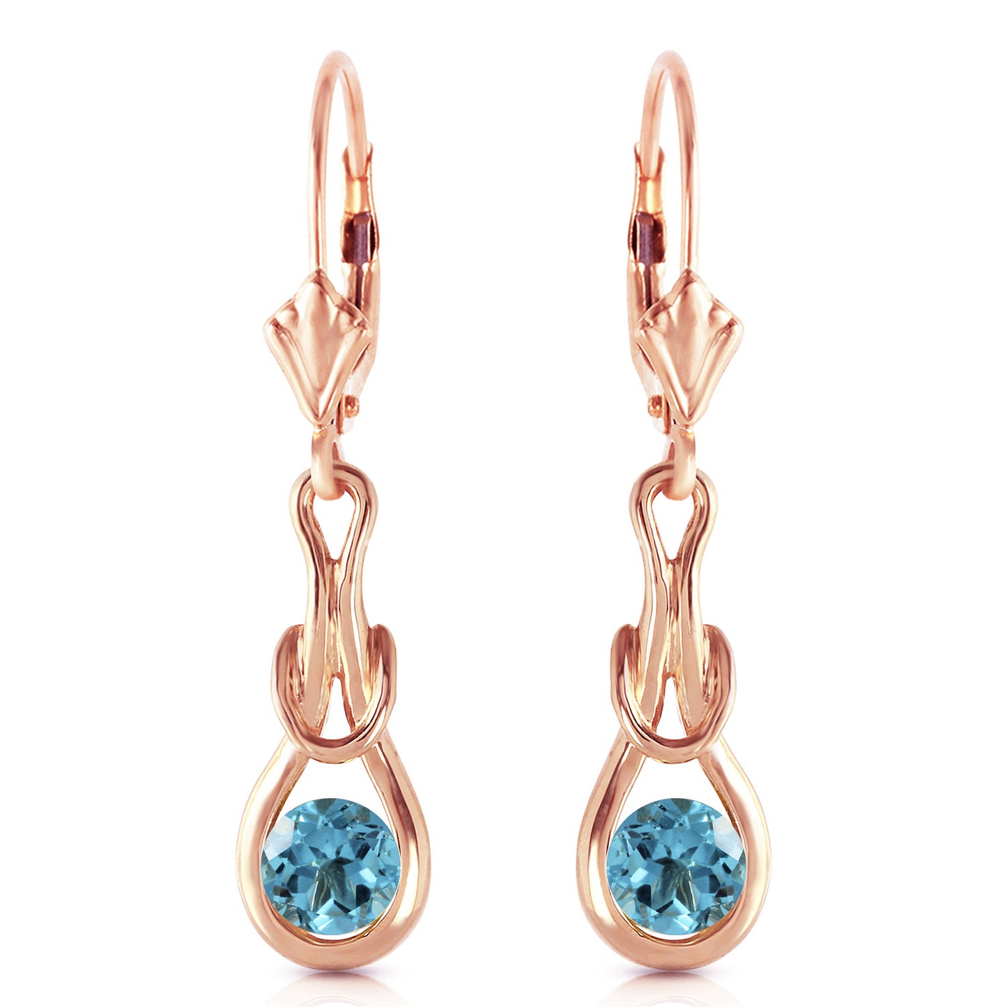 Lockstone Blue Topaz Earrings