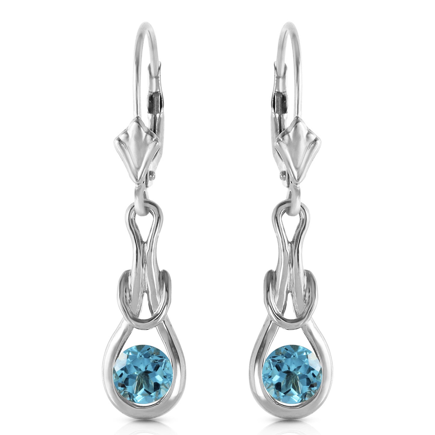 Lockstone Blue Topaz Earrings