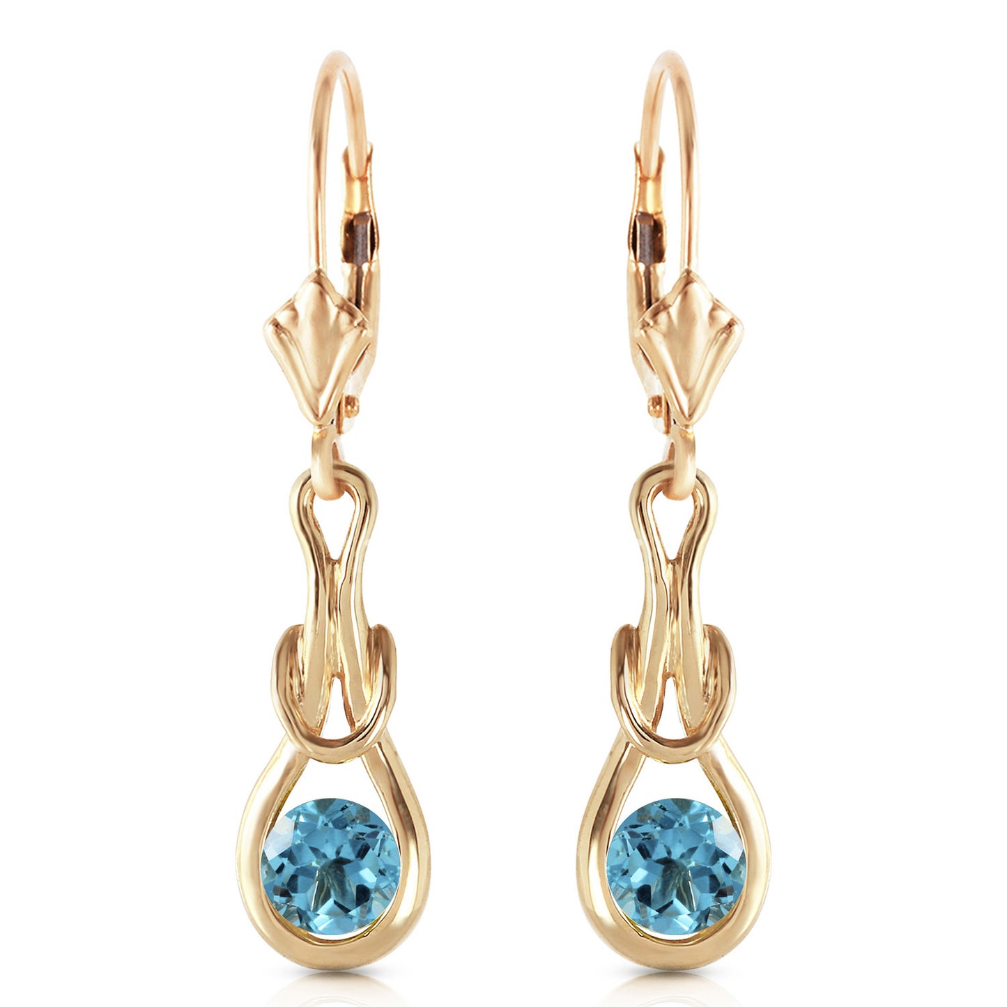 Lockstone Blue Topaz Earrings