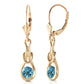 Lockstone Blue Topaz Earrings