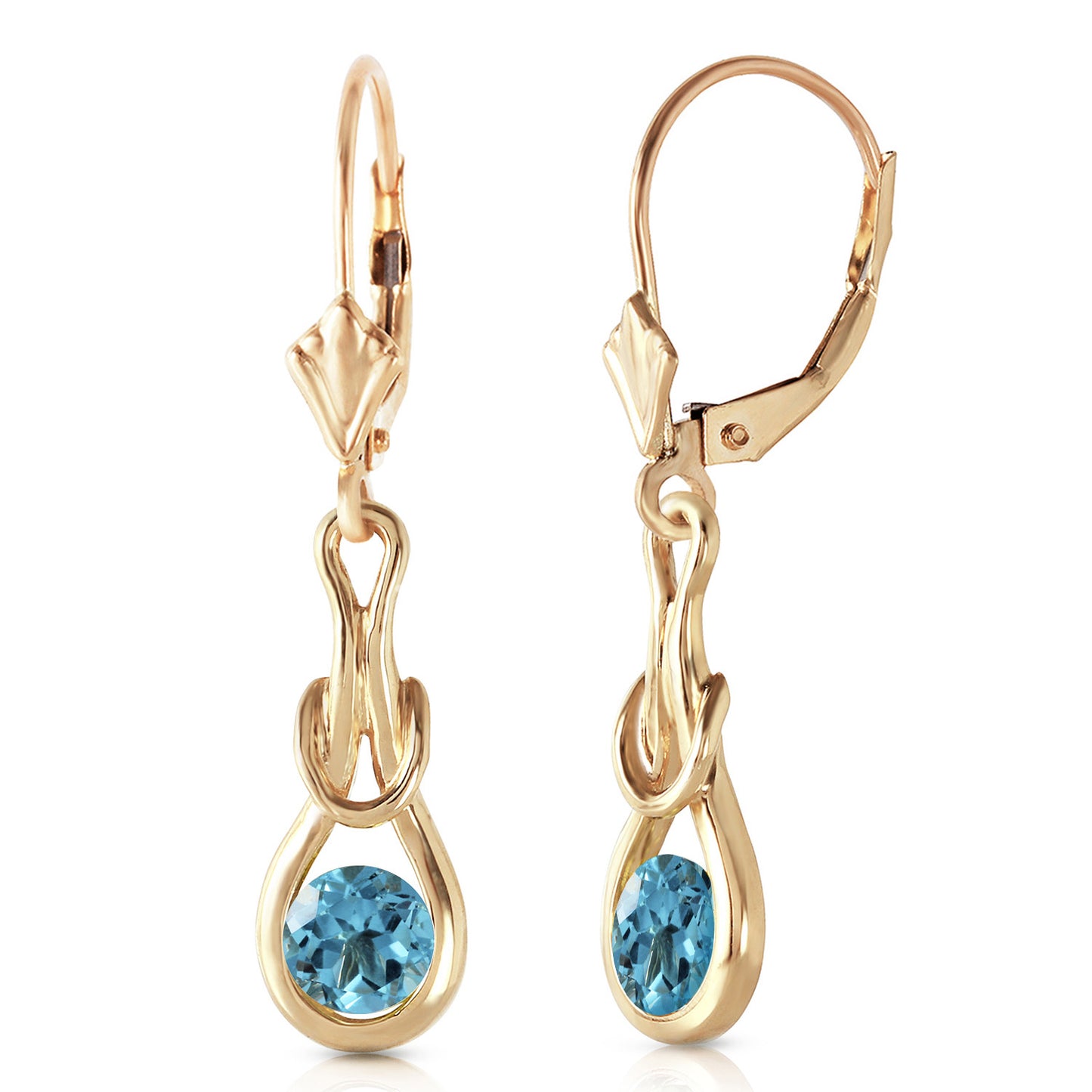 Lockstone Blue Topaz Earrings