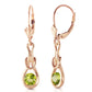 1.3 Carat 14k Solid Gold Lockstone Peridot Earrings