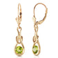 1.3 Carat 14k Solid Gold Lockstone Peridot Earrings