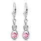 1.3 Carat 14k Solid Gold Lockstone Pink Topaz Earrings