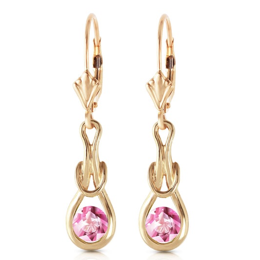 Lockstone Pink Topaz Earrings