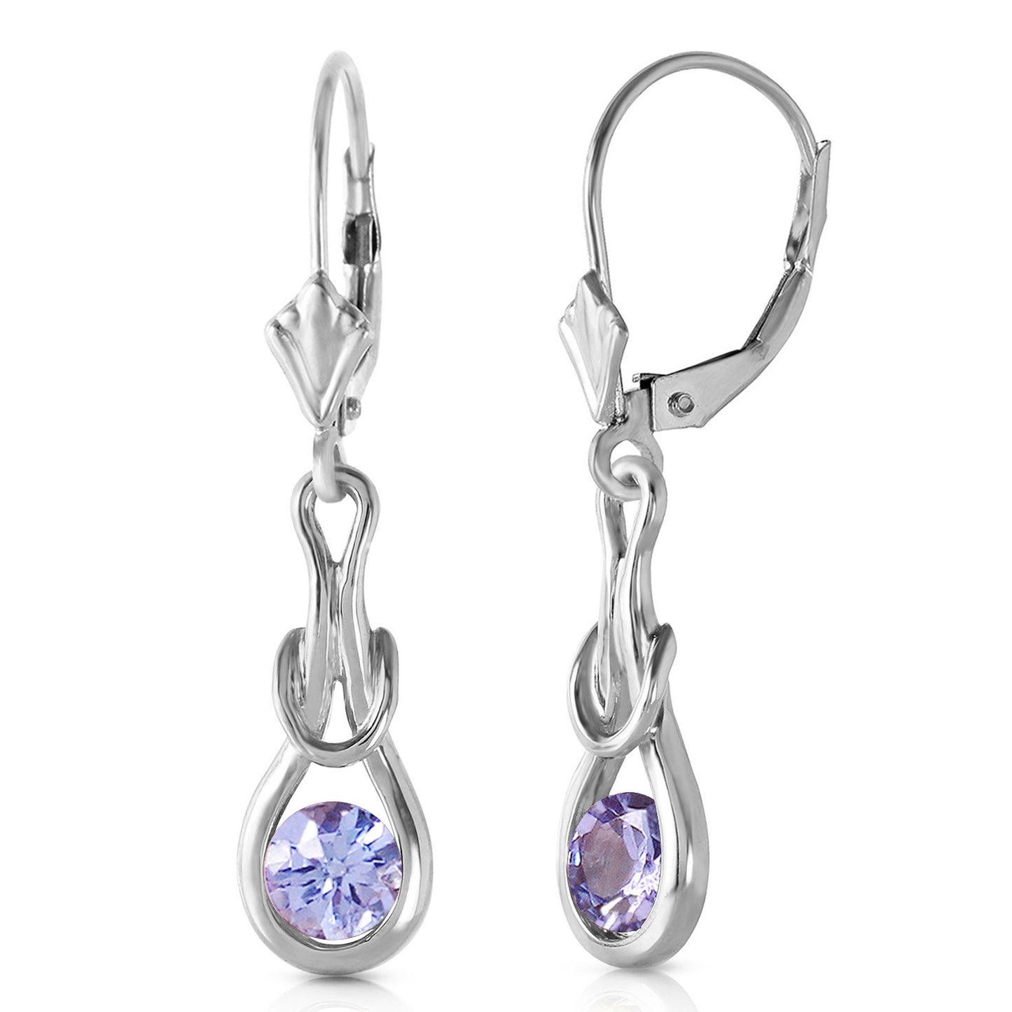 1.3 Carat 14k Solid Gold Lockstone Tanzanite Earrings