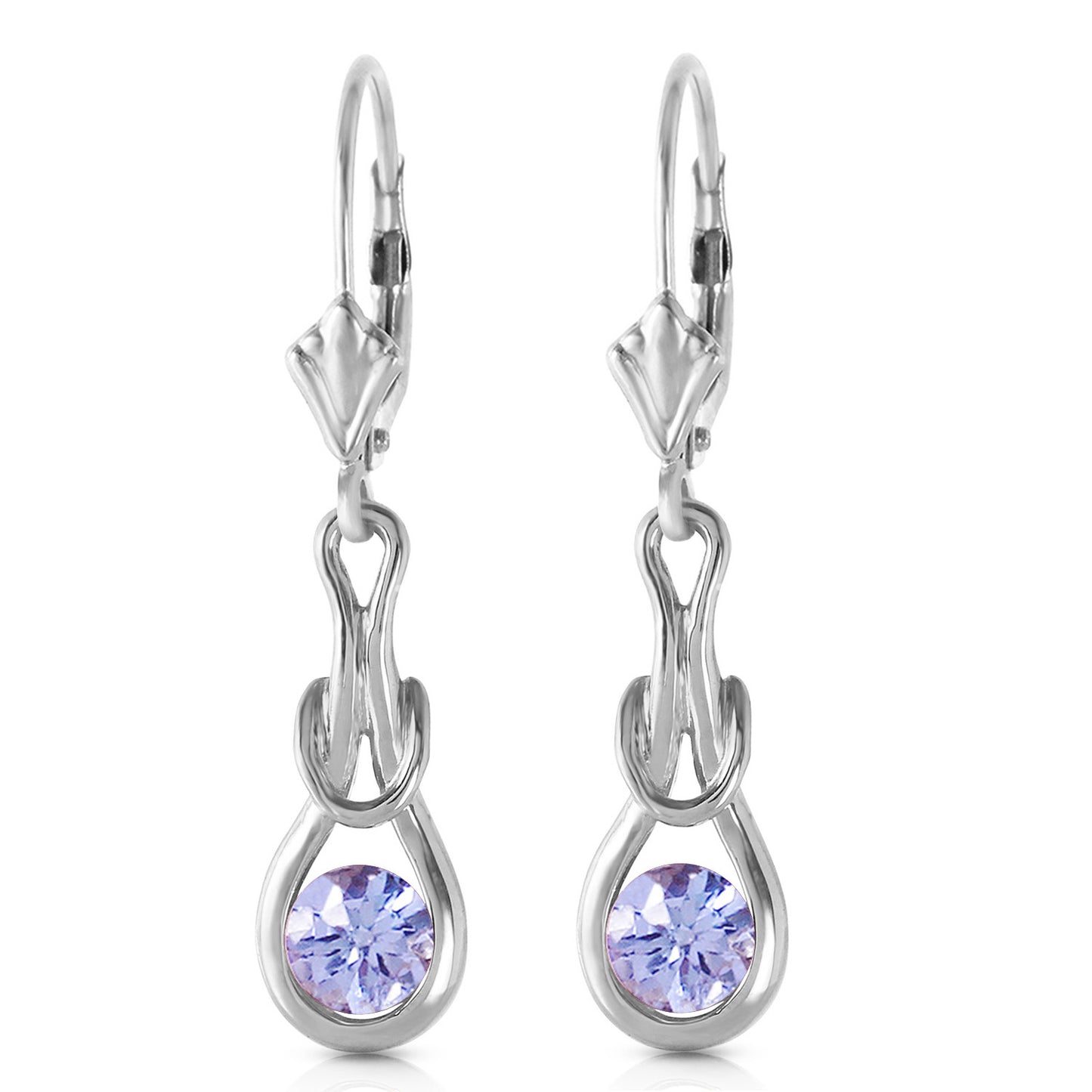 1.3 Carat 14k Solid Gold Lockstone Tanzanite Earrings