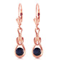 1.3 Carat 14k Solid Gold Lockstone Sapphire Earrings