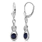 1.3 Carat 14k Solid Gold Lockstone Sapphire Earrings