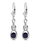 1.3 Carat 14k Solid Gold Lockstone Sapphire Earrings