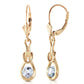 1.3 Carat 14k Solid Gold Lockstone Aquamarine Earrings