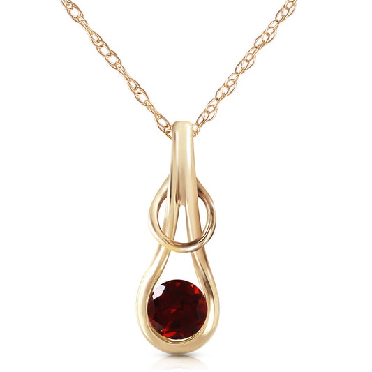 0.65 Carat 14K Solid Gold Memoires Garnet Necklace