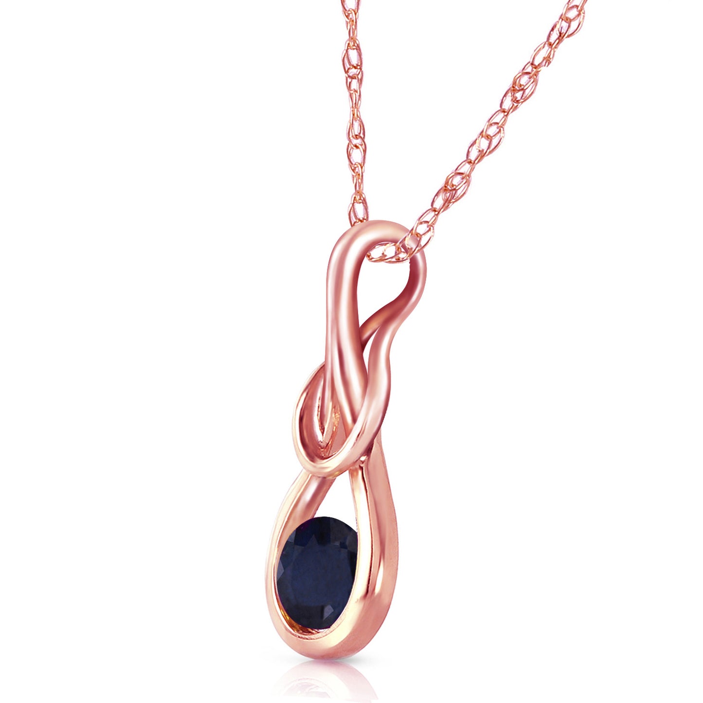 0.65 Carat 14K Solid Gold Relentless One Sapphire Necklace