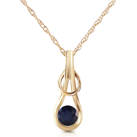 0.65 Carat 14K Solid Gold Relentless One Sapphire Necklace