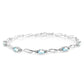 Shimmering Array Aquamarine and Diamond Bracelet