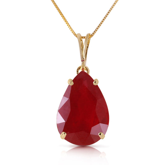 5 Carat 14k Solid Gold Leave Everything Better Ruby Necklace