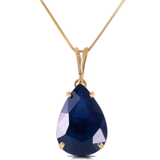 4.65 Carat 14k Solid Gold Sketched In Memory Sapphire Necklace