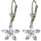 Flora Gem White Topaz Earrings