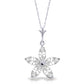 Radiant Petal White Topaz Necklace