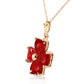 Elegant Petal Ruby Necklace