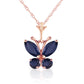 Glimmering Wings Sapphire Necklace