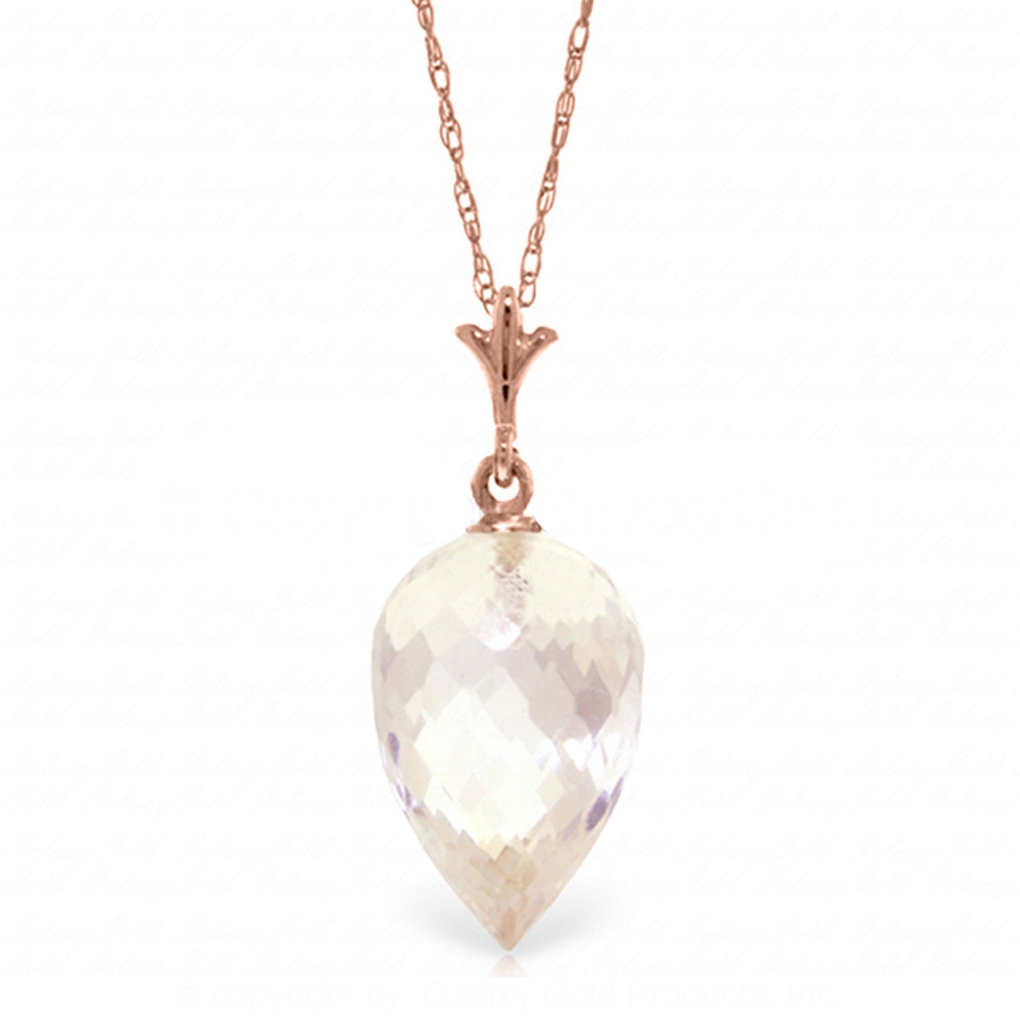 Luminous Sparkle White Topaz Necklace