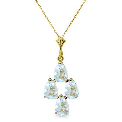 Teardrop Gem Aquamarine Necklace