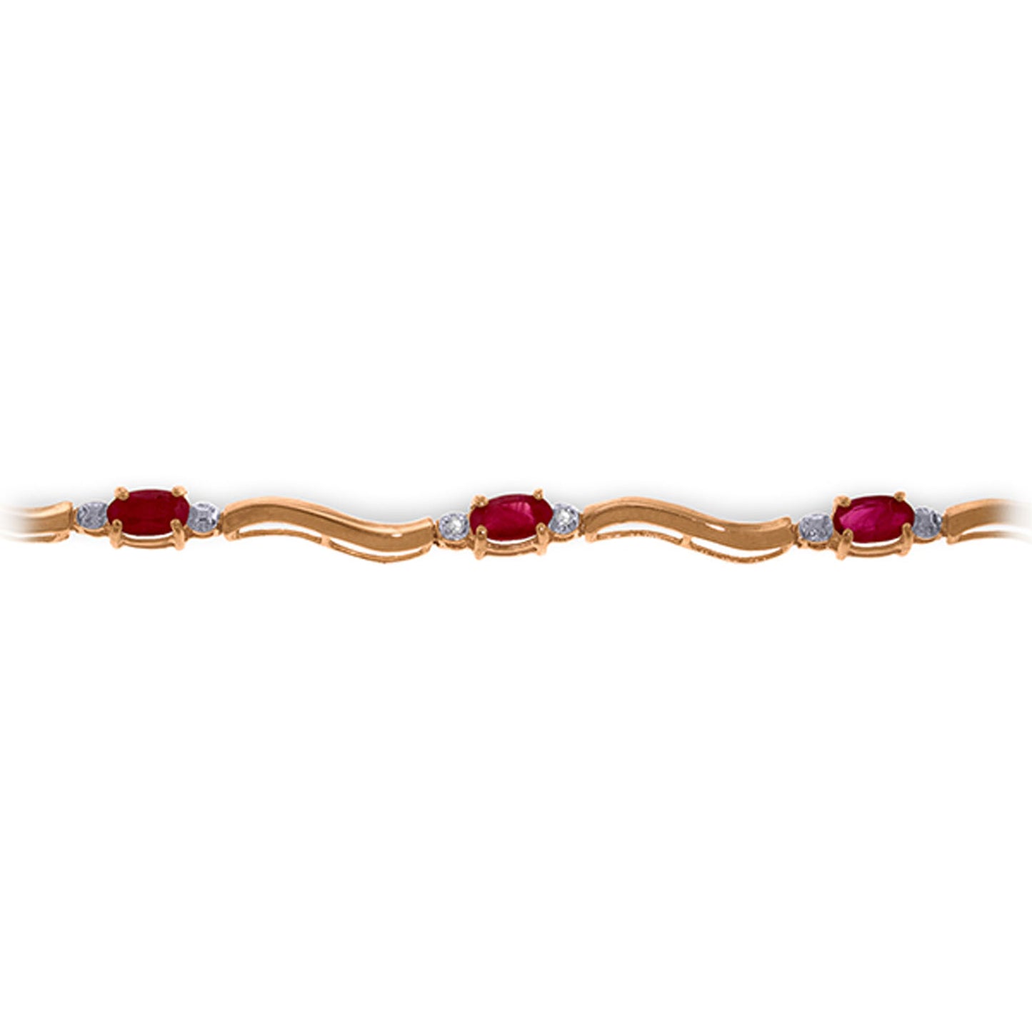 Rhythmic Flow Ruby And Diamond Bracelet