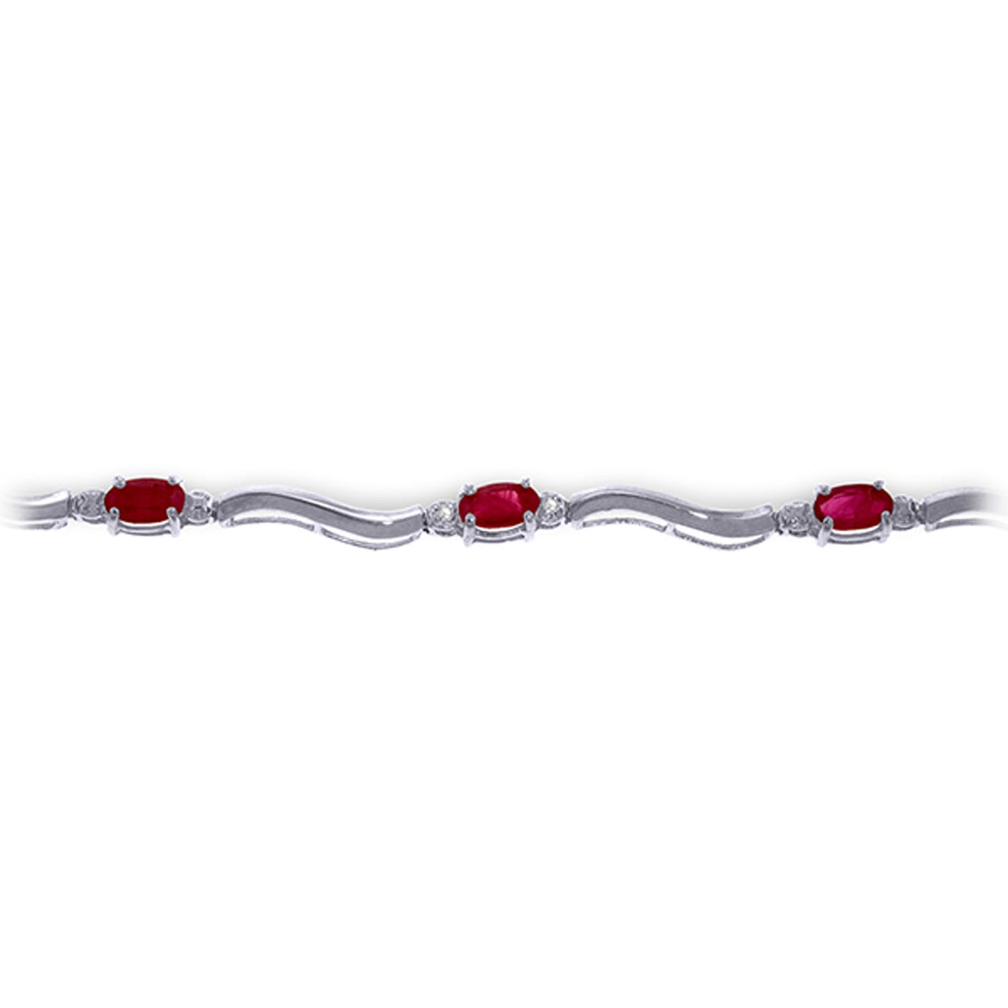 Rhythmic Flow Ruby And Diamond Bracelet