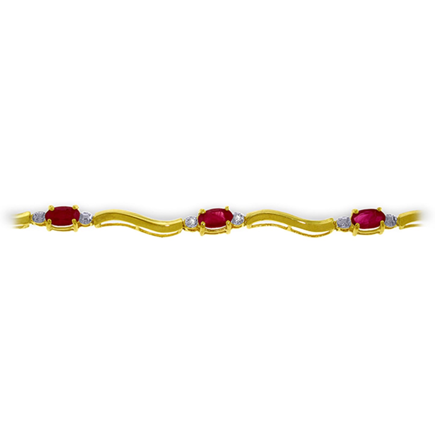 Rhythmic Flow Ruby And Diamond Bracelet