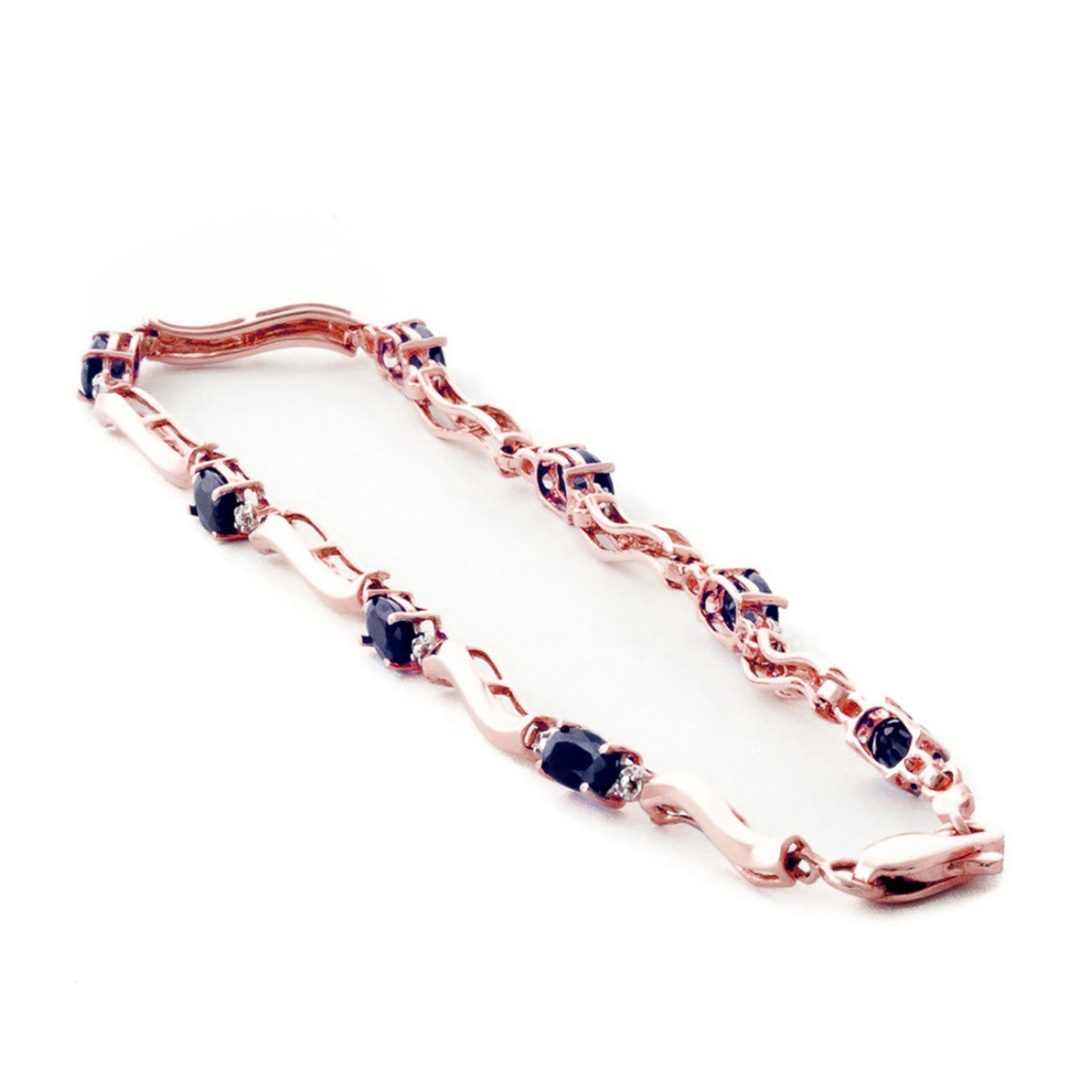 Rhythmic Flow Diamond And Sapphire Bracelet