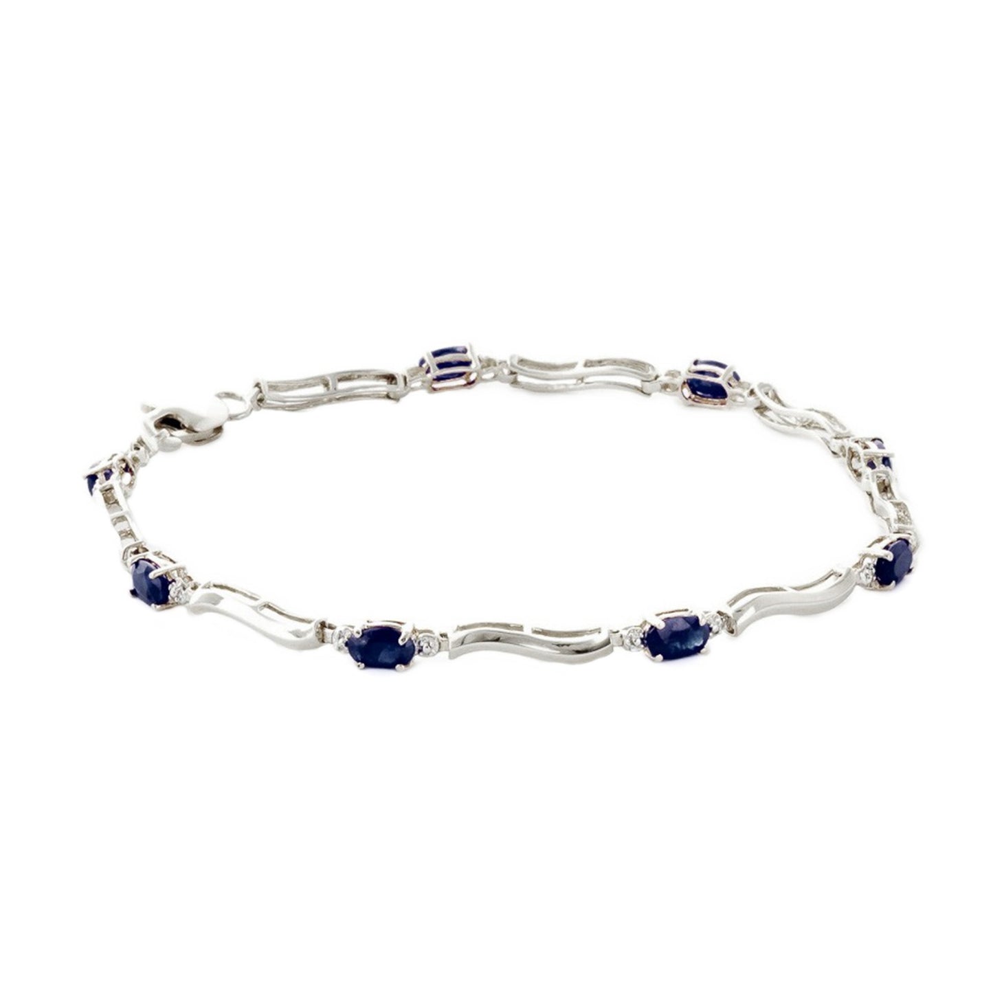 Rhythmic Flow Diamond And Sapphire Bracelet