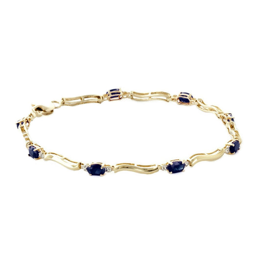 Rhythmic Flow Diamond And Sapphire Bracelet