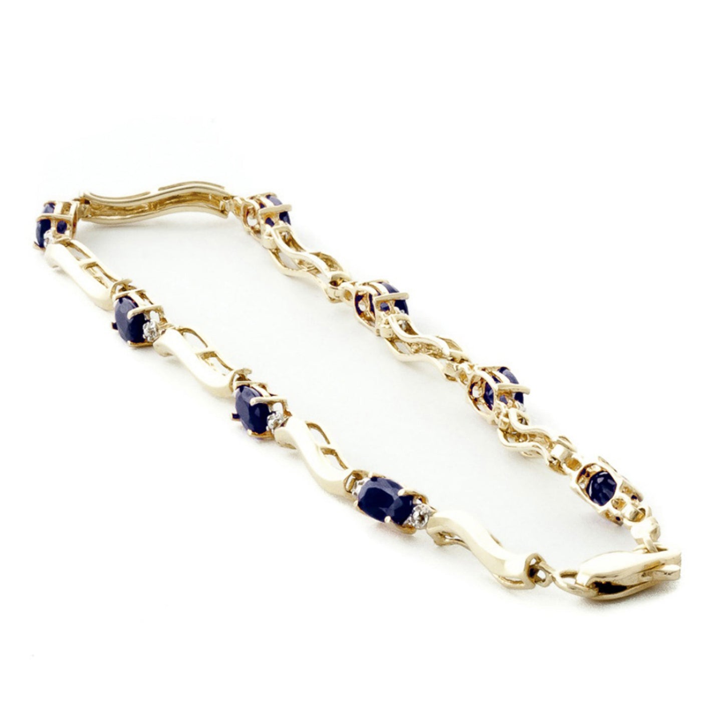 Rhythmic Flow Diamond And Sapphire Bracelet