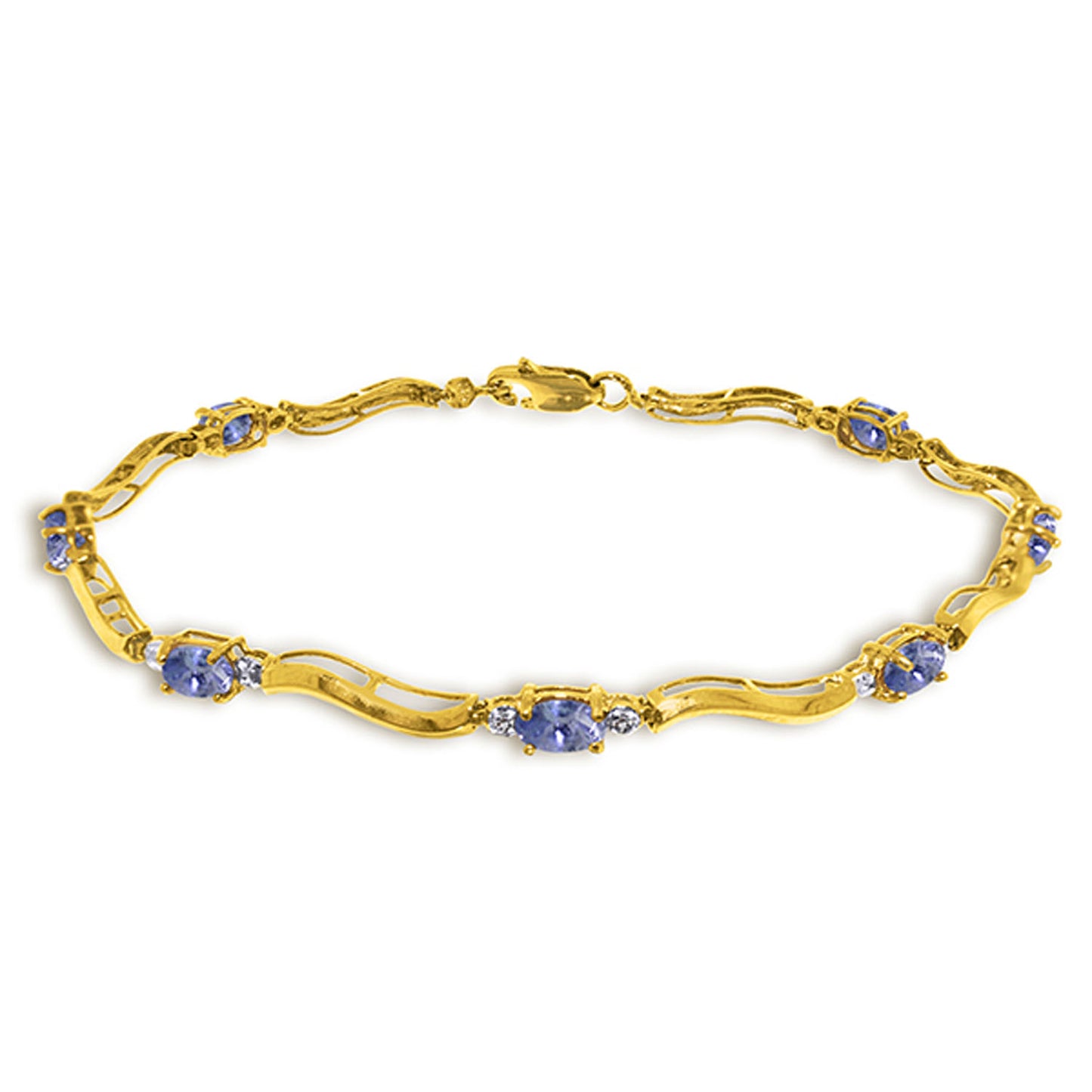 Rhythmic Flow Diamond And Tanzanite Bracelet