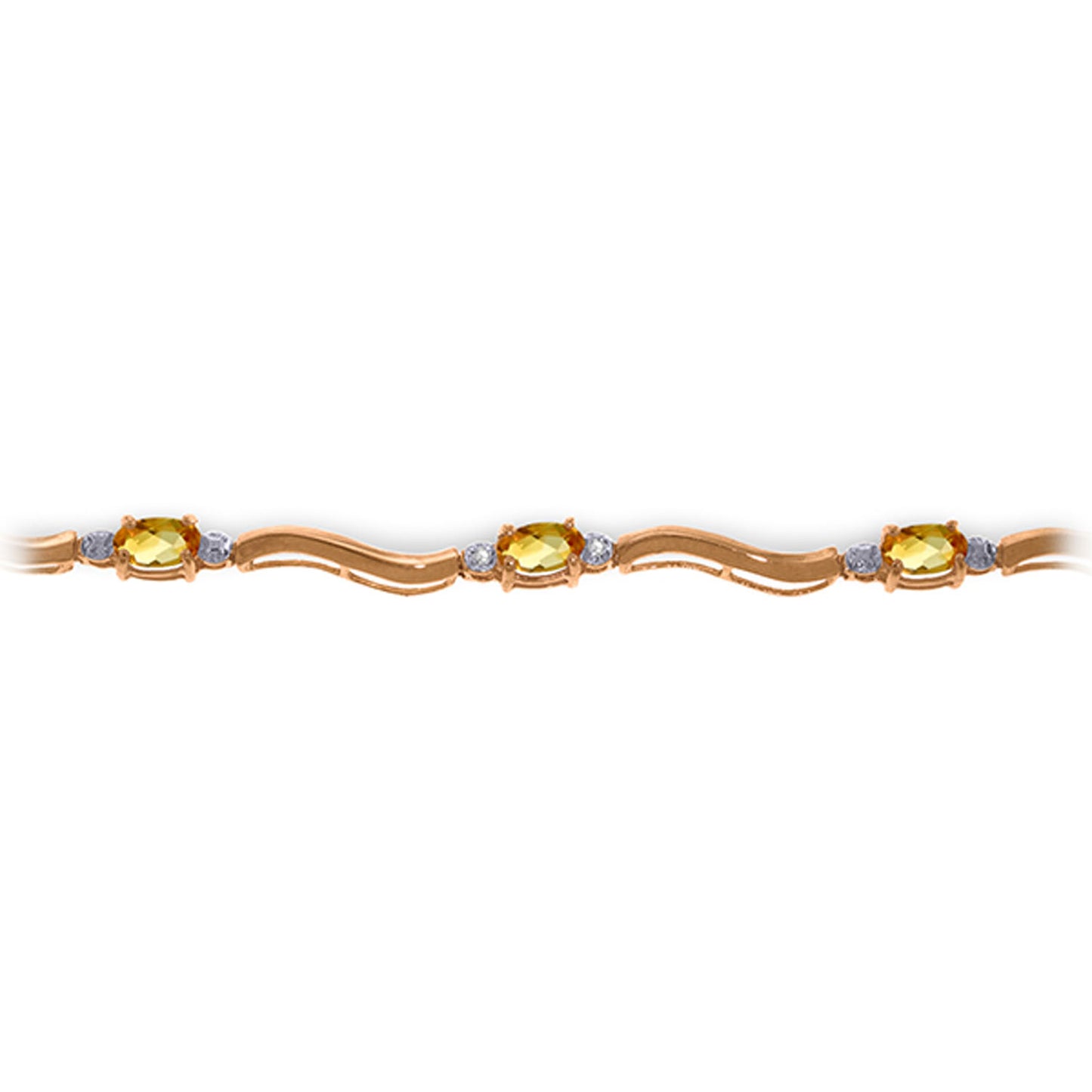 Rhythmic Flow Diamond And Citrine Bracelet