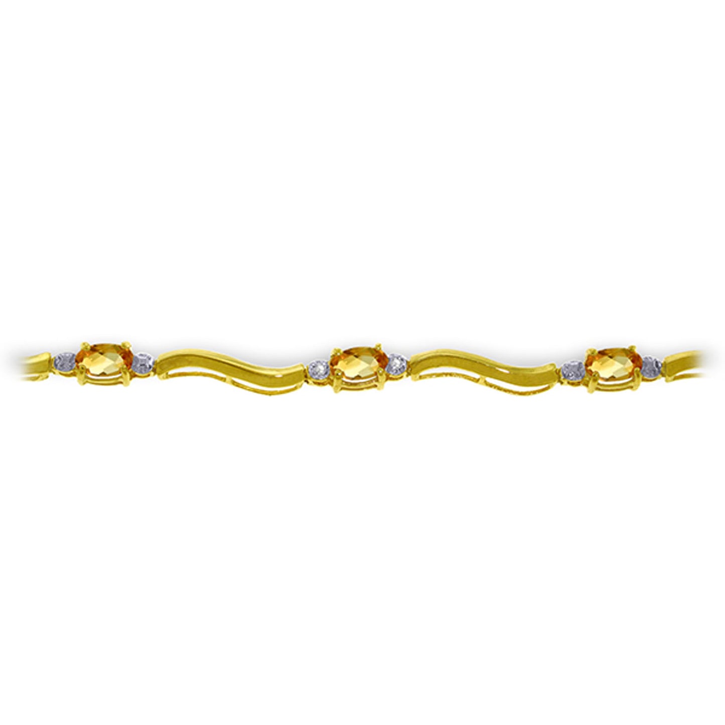 Rhythmic Flow Diamond And Citrine Bracelet