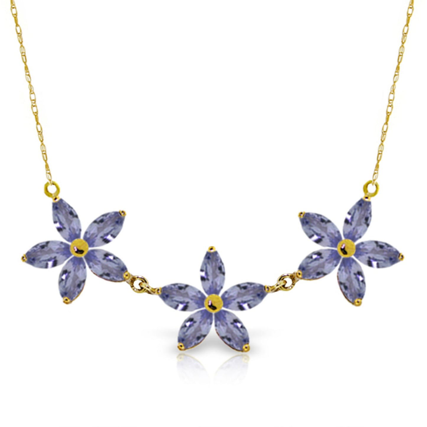 Floral Harmony Tanzanite Necklace