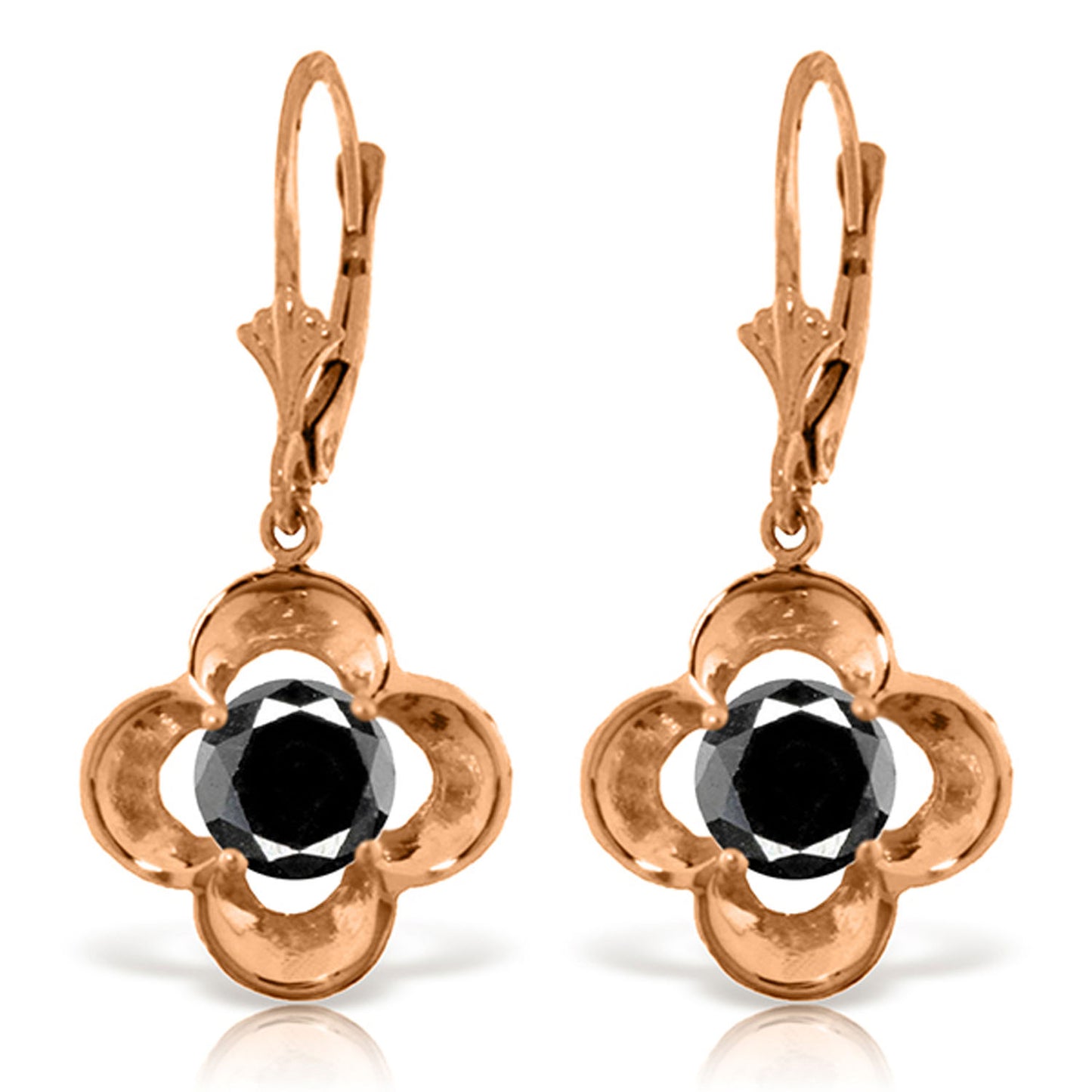 Bloomstone Blossom Black Diamond Earrings