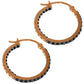 Double Allure Black Diamond Hoop Earrings