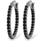 Double Allure Black Diamond Hoop Earrings