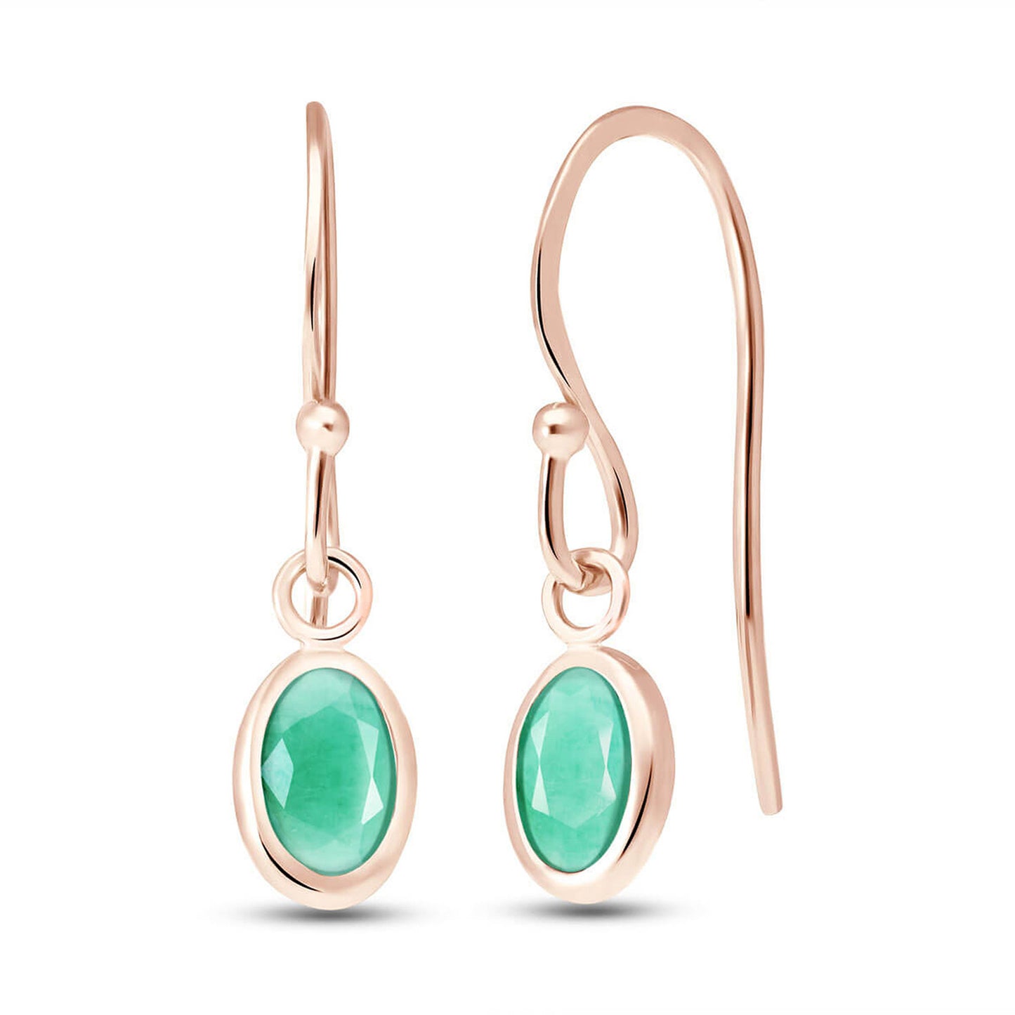 Swaying Silhouette Emerald Earrings